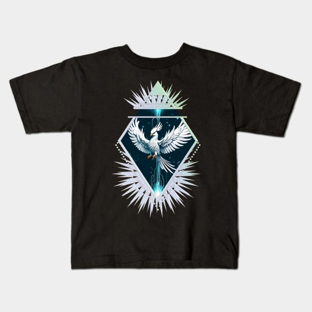 Wonderful white fantasy phoenix. Kids T-Shirt by Nicky2342